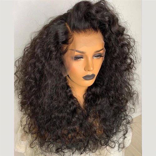 Natural Soft 26 180Density Long Kinky Curly Black 13*4*1 L