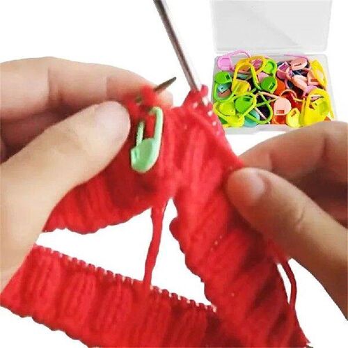 100/50Pcs DIY Colorful Plastic Knitting Tools Resin Clips