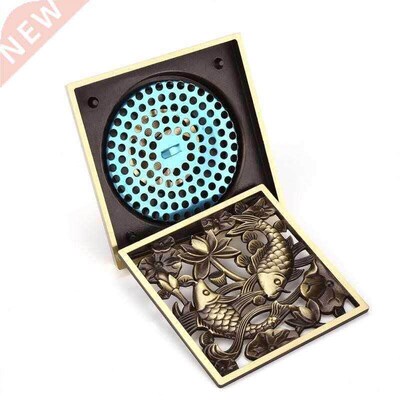 Antique Brass Floor Drain Strainer Bathroom Shower Floor Dra