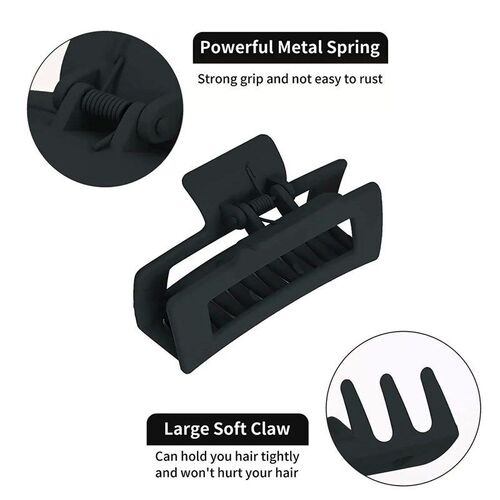 4Pcs/Set Women Girls Claw Clips Coffee KBlack Hair Claw Nons