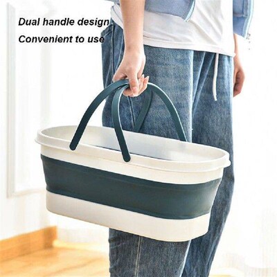 Large Capacity Barrel with Wheel Collapsible Wash Bucket