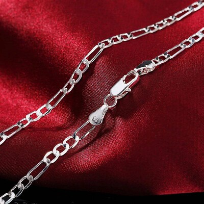 Noble New Arrive Silver Color 4MM Chain for Men Women Bracel