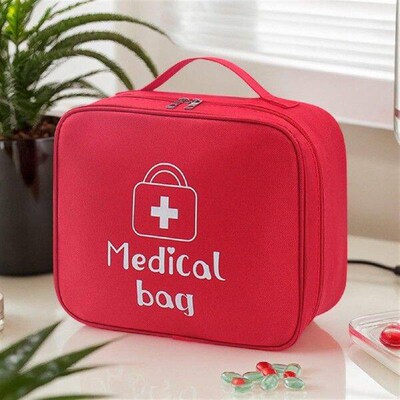 Medicine Bag Organizer Storage Multi Compartment Household
