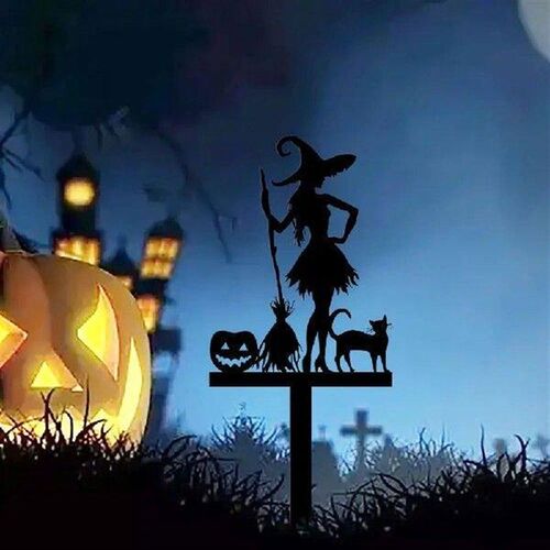 Gift Metal Halloween Witch Yard Decorative Handmade DIY