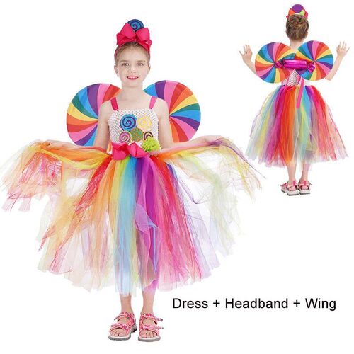 Candy Dress Costume for Girls 2024 Kids Princess Party Cospl
