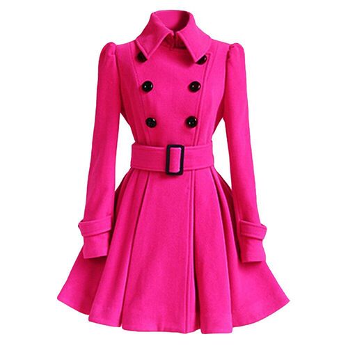 New autumn and winter double breasted thickened womens