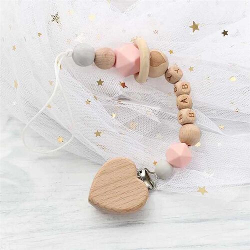 Custom Name Handmade Silicone Baby Pacifier Clips Silicone P