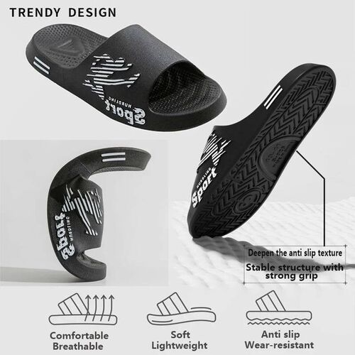 New nd Mens Slippers Home indoor anti slip soft sole pvc