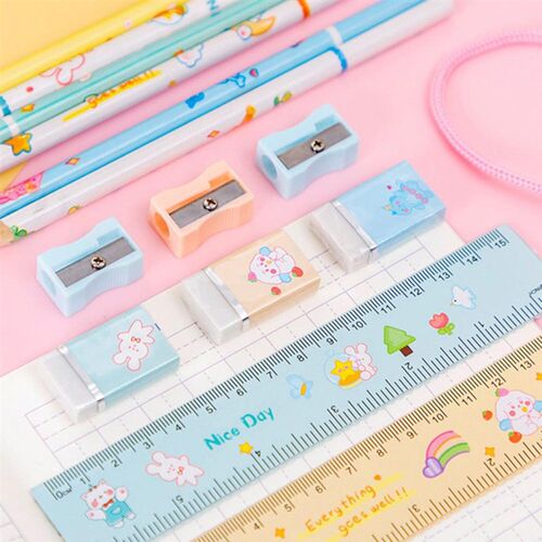 5Pcs Animal Printing Pencil Set Smooth Writing 5-in-1