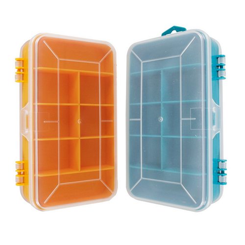 13 Grids Tool Boxes Portable Transparent Tools Case Screws S