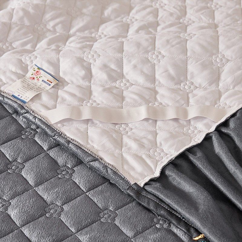 新款加厚水晶绒蕾丝床裙单件法兰绒秋冬保暖夹棉床罩1.5米1.8床,床上用品,床裙,淘宝优惠券,粉丝福利购,淘宝优惠卷