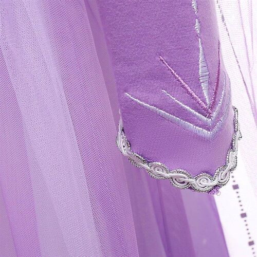 Princess Costume Elsa Dress for Girls Purple Sequin Mesh Bir
