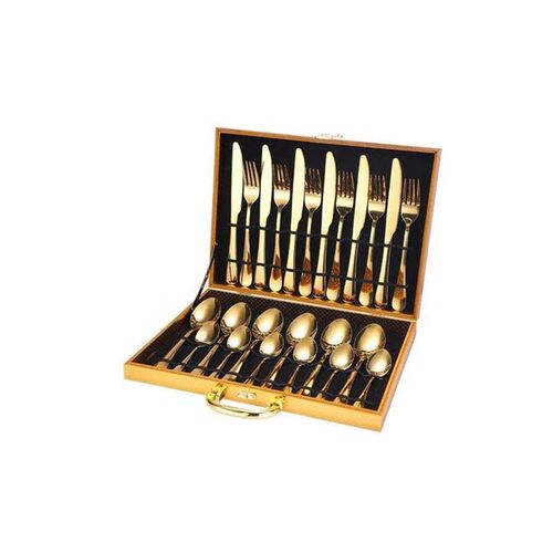 24pcsWestern tableware cutlery set knife fork Silverware Set