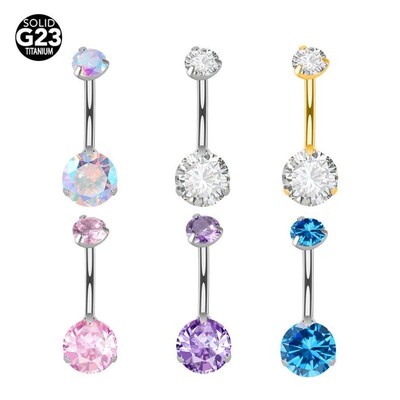 pc 4G Surgical Steel Belly Button Ring Navel Ear Rings CZ