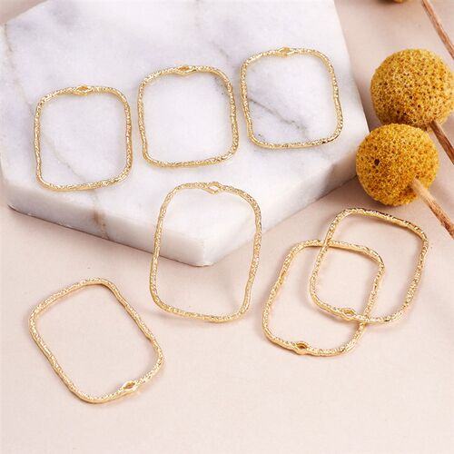 10pcs Alloy Open Back Bezel Pendants Rectangle Oval Round Fr