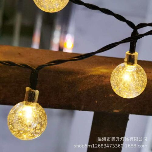LED Solar Light String Ball Bubble Ball Light Outdoor Christ