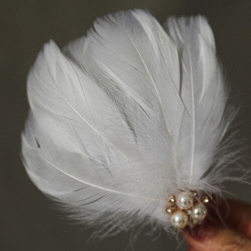 1Pc Feather Hair Clip Crystal Pearl Hairpins Bridal Hair Jew