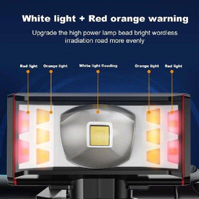 1800LM LED Bike Handlebar Flashlight USB Rechargeable