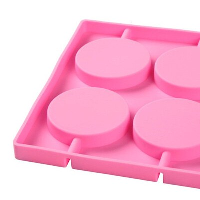 8-Cavity Round Silicone Lollipop Candy Mold Homemade Kids Ca