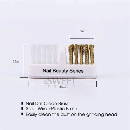 1pcs Electric Nail Grinding Head Cleaning Brush Portable Man