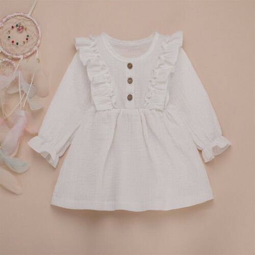 Ma&Baby 1-6Y Toddler Kid Baby Girls Dress Vintage Ruffles Lo