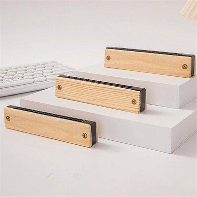 Kids Harmonica 16 Hole Diatonic Harmonica Wooden Mouth