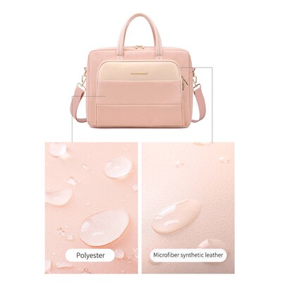 PU Leather Women Laptop Bag Notebook Carrying Case Briefcase