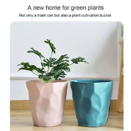Nordic Irregular Trash Can Modern Solid Color Plastic