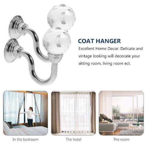 2 Pieces Drapes Wall Hook Tassel Curtain Mounted Holdbacks