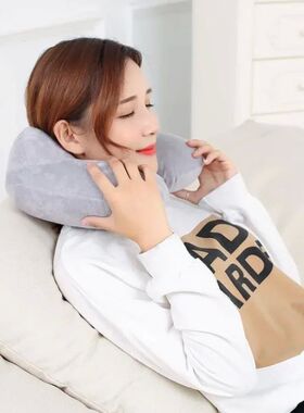 UShape Travel Pillow for Airplane InIflatable Neck Pillow T