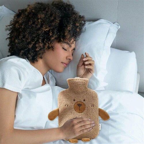 Cute Hot Water Bottle Bag 500ml/1000ml Plush Shoulder Hand
