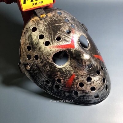 Halloween costume mask masquerade party thickened Jason scar