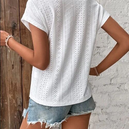 Womens Tees Casual Tops 2023 Summer Cotton Material