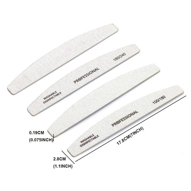 10pcs/Lot Wooden Nail Files Professional Nail Buffer 100/180图片
