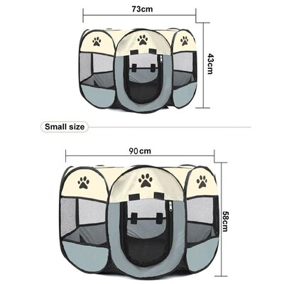 Pet Octagonal Crate Cat Crate Dog Crate Folding Maternity Cr