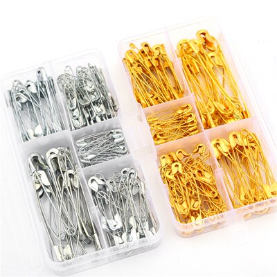 1Set 27/32/38/45/55mm Safety Pins Box DIY Sewing Tools Iron