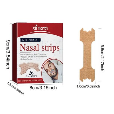26Pcs Breathe Nasal Strips Right Way Stop Snoring Anti Snori