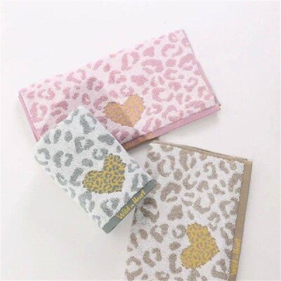 36x74cm Leopard Print Love Bath Towel Luxury Thickened