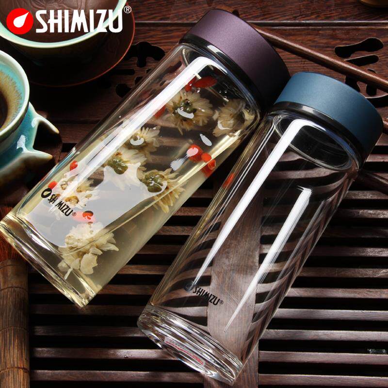 清水玻璃杯8811单层透明带盖茶杯男女情侣水杯泡茶杯办公杯子印字