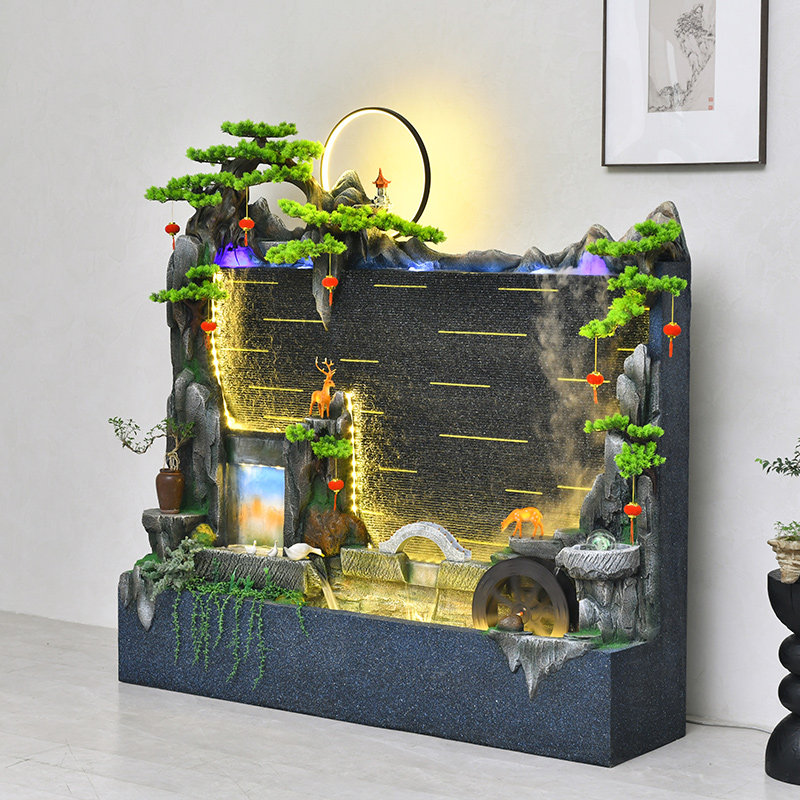 客厅鱼缸水幕墙屏风落地摆件庭院流水墙酒店大堂装饰户外鱼池造景,家居饰品,户外/庭院摆件,淘宝优惠券,粉丝福利购,淘宝优惠卷