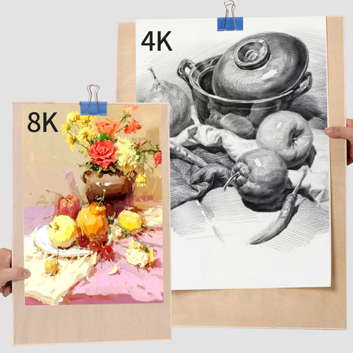 手提画板美术生专用4k可装纸素描写生木质8k空心a1a2实木实心便携