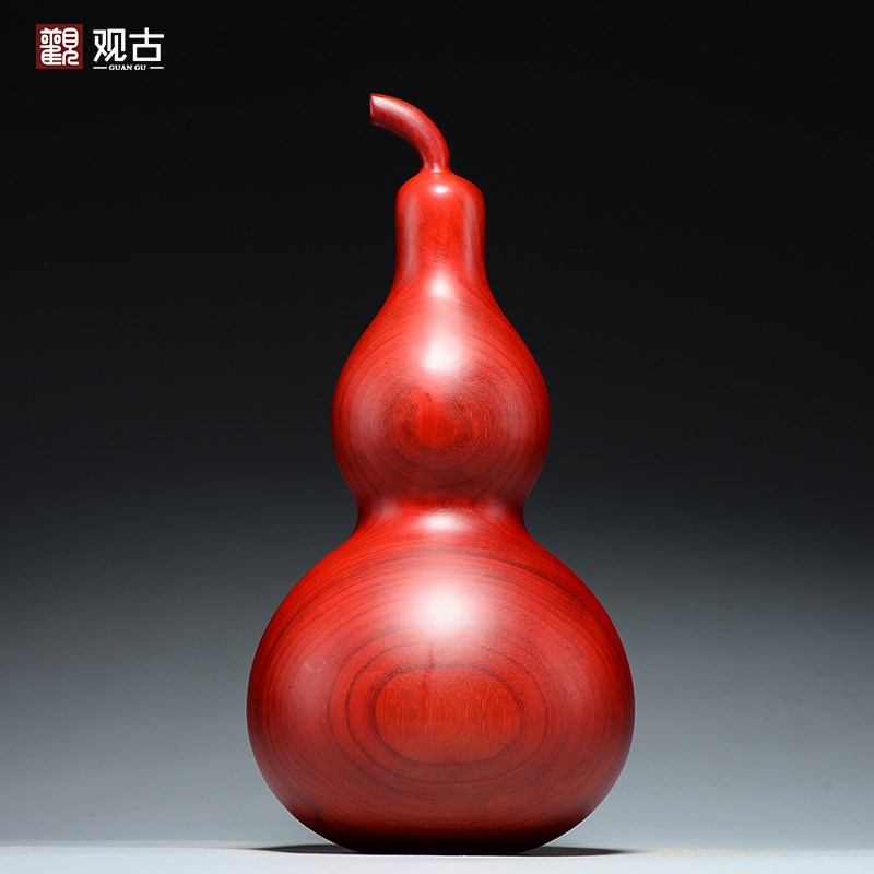 红花梨木雕葫芦摆件木葫芦家居客厅办公室装饰工艺品店铺乔迁送礼