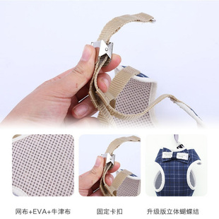 狗狗牵引绳小体型犬奶狗柯基背心式胸背带吉娃娃小鹿狗约克夏专用
