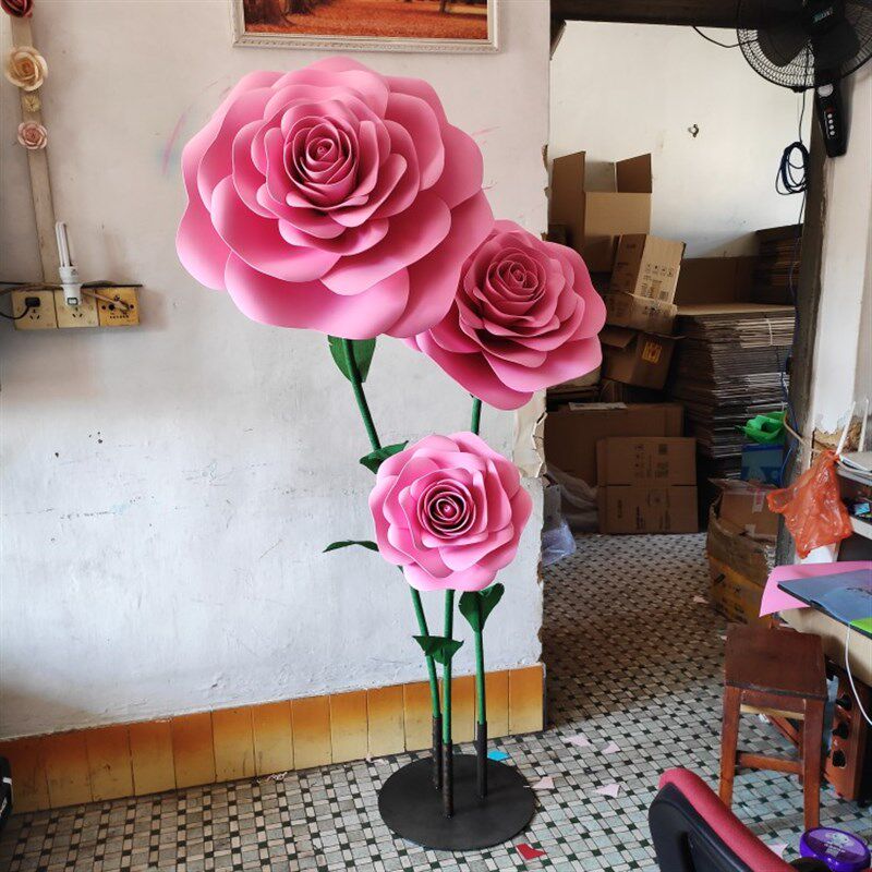 路引泡沫花 玫瑰立体婚庆背景装饰道具用品防水塑料花 室外使用花