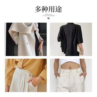西装纽扣尿素扣子上衣女大衣风衣扣高端毛呢黑色外套圆形亮光百搭
