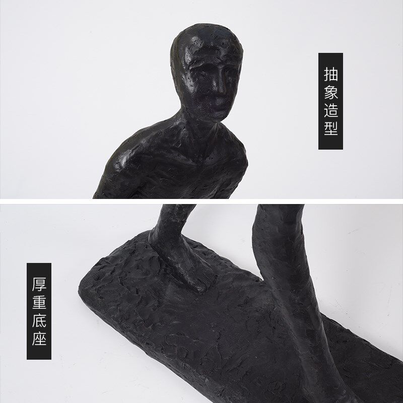 由居展厅样板房大型抽象雕塑摆件酒店售楼部走廊玄关展示柜装饰品