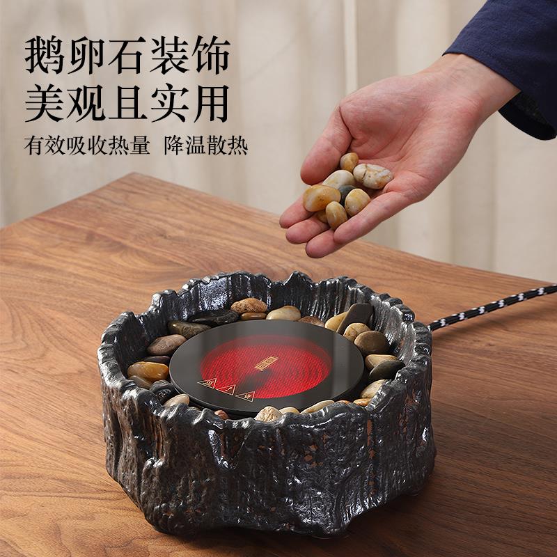 复古电陶炉冬季新款电茶炉围炉煮茶器玻璃煮茶壶自在钩组合套装