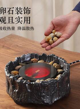 复古电陶炉冬季新款电茶炉围炉煮茶器玻璃煮茶壶自在钩组合套装
