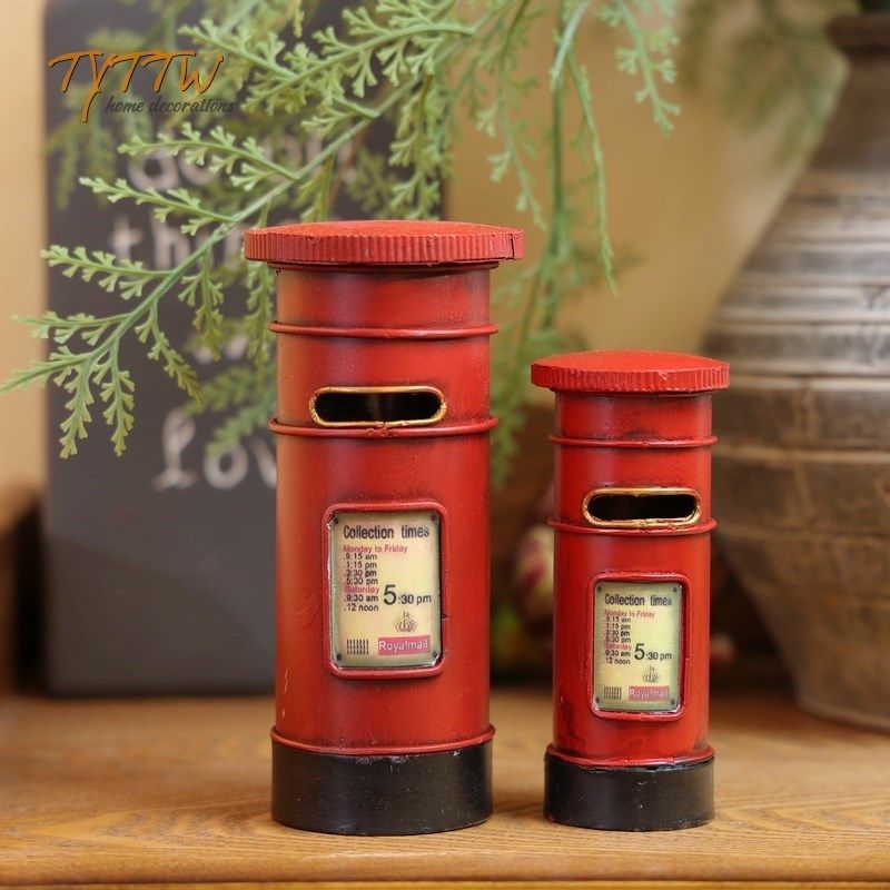 复古英国伦敦邮筒邮箱储蓄罐服装店装饰品摆件,家居饰品,装饰摆件,淘宝优惠券,粉丝福利购,淘宝优惠卷