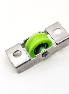 保鲜柜玻璃门滑轮优质绿色尼龙材质滚轮带轴承推拉缩门冷藏柜门轮